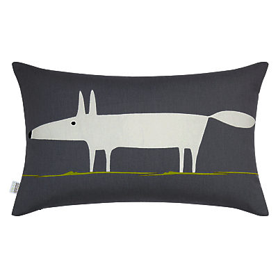 Scion Mr Fox Cushion Steel Scion Mr Fox Cushion Steel